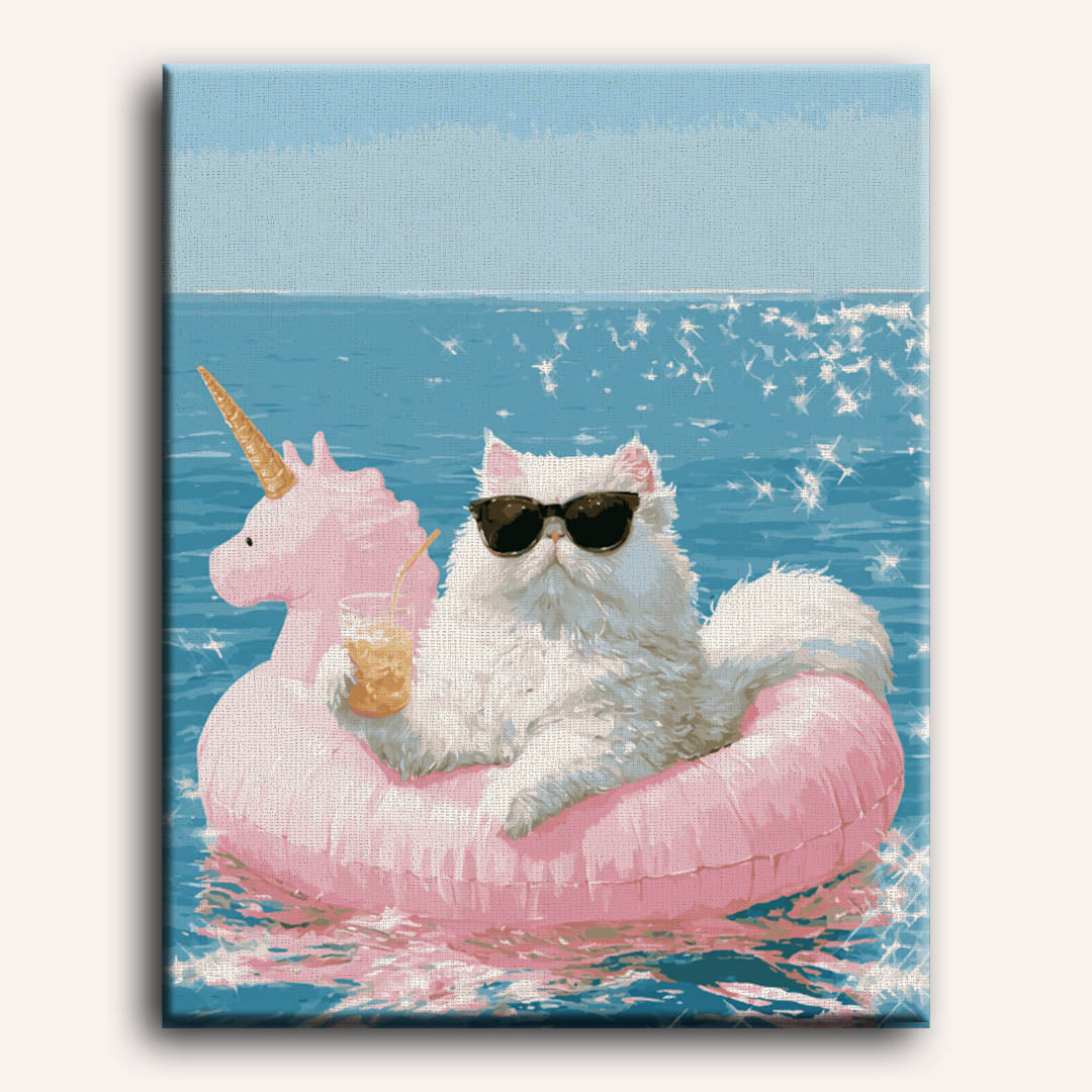 Malen nach Zahlen - Einhorn-Schwimmmodus