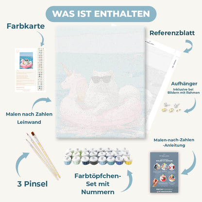 Malen nach Zahlen - Einhorn-Schwimmmodus
