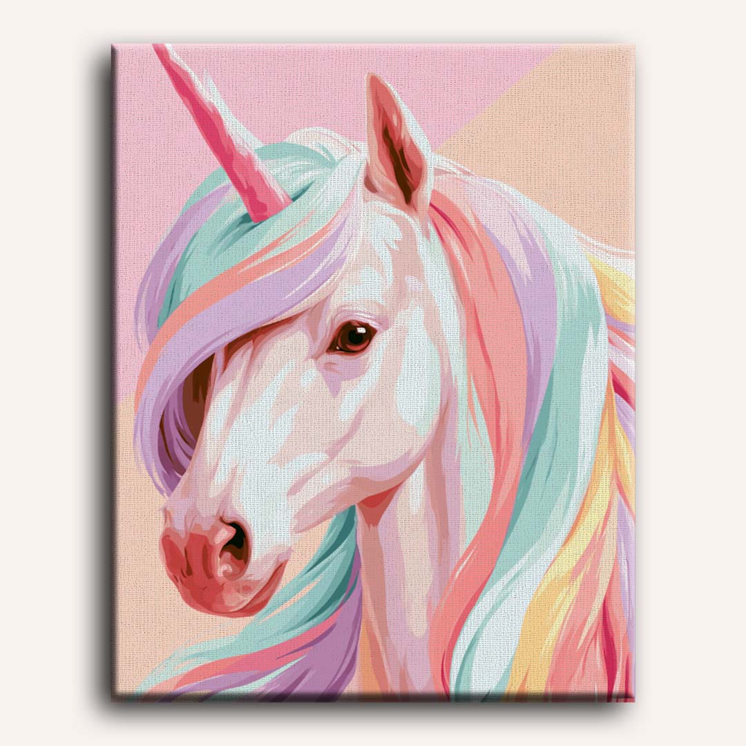Malen nach Zahlen - Regenbogen-Einhorn