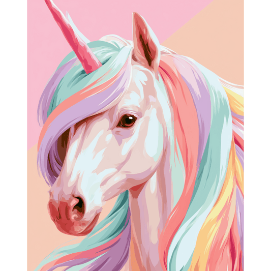 Malen nach Zahlen - Regenbogen-Einhorn - Malen nach Zahlen