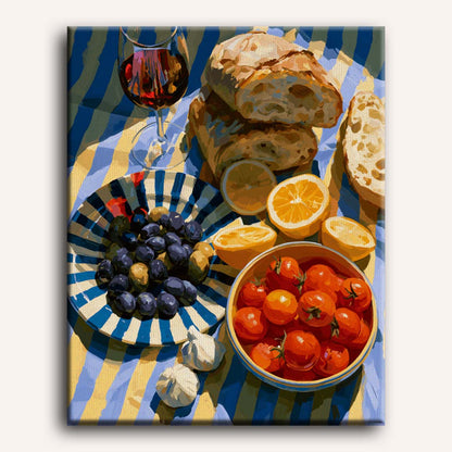 Malen nach Zahlen - Mediterrane Köstlichkeiten