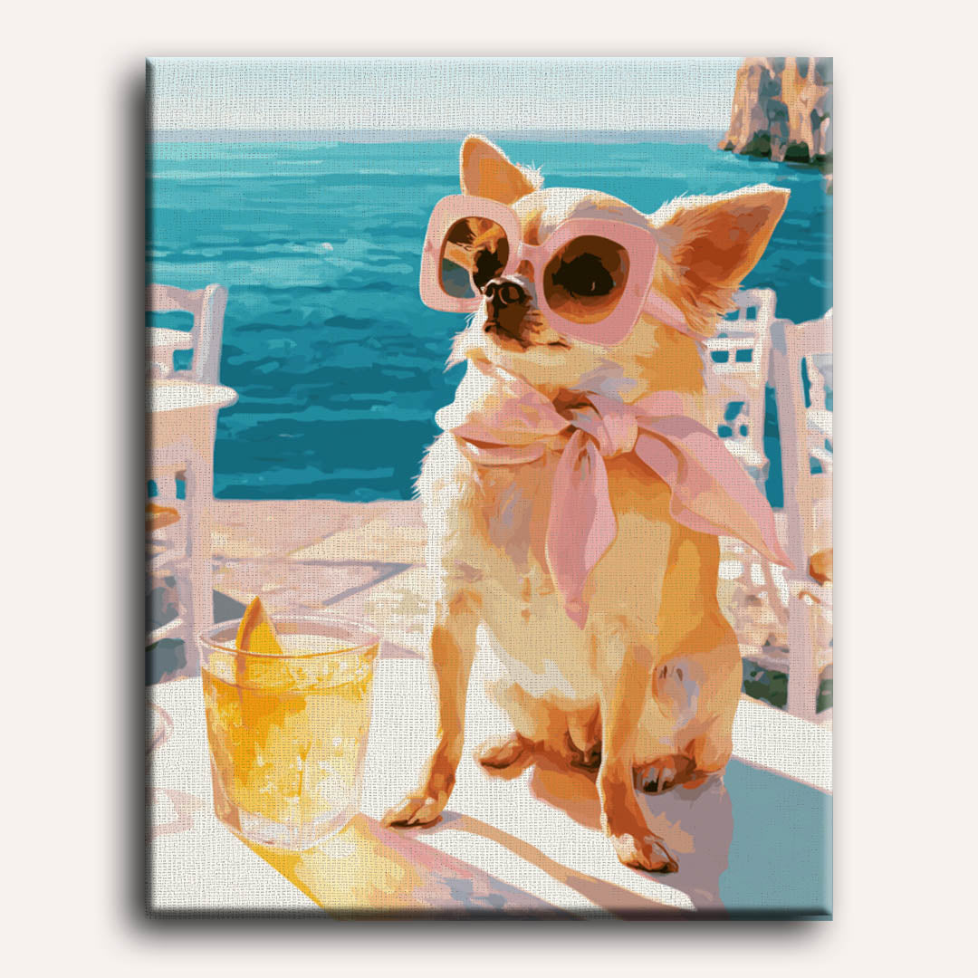 Malen nach Zahlen - Eleganter Chihuahua