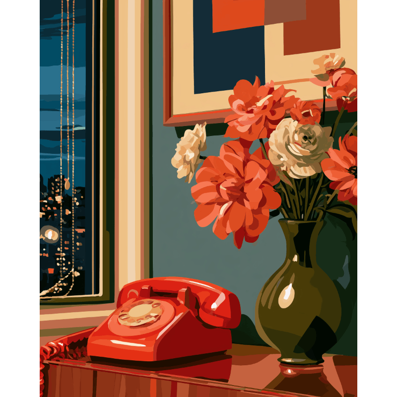 Malen nach Zahlen - Vintage Interieur - Malen nach Zahlen