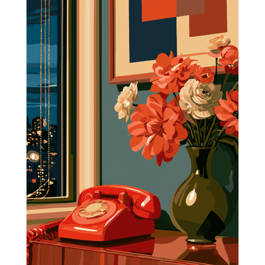 Malen nach Zahlen - Vintage Interieur - Malen nach Zahlen