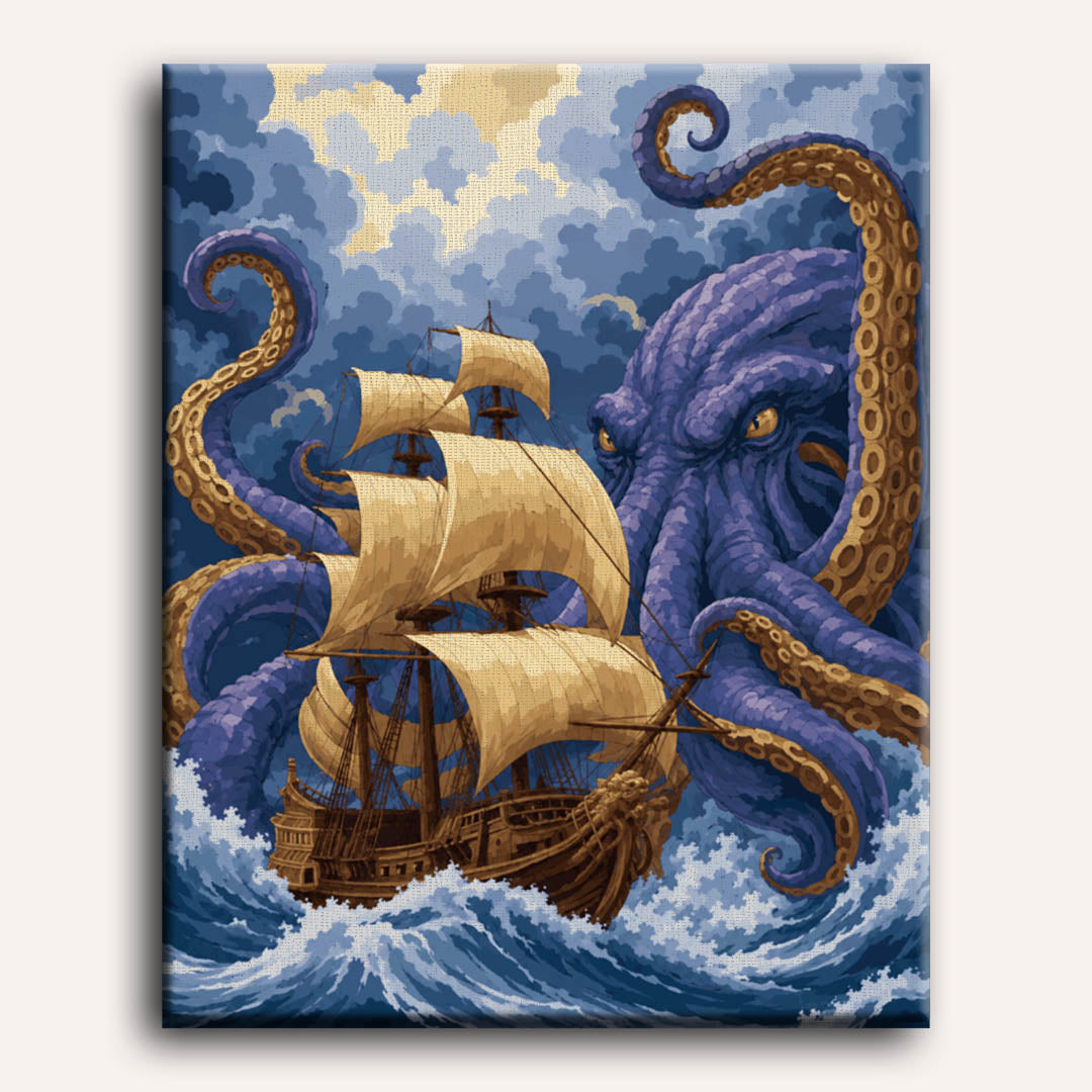 Malen nach Zahlen - Kraken-Sturm