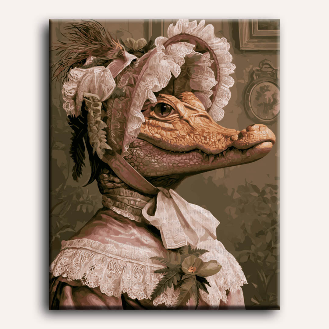 Malen nach Zahlen - Lady Krokodil