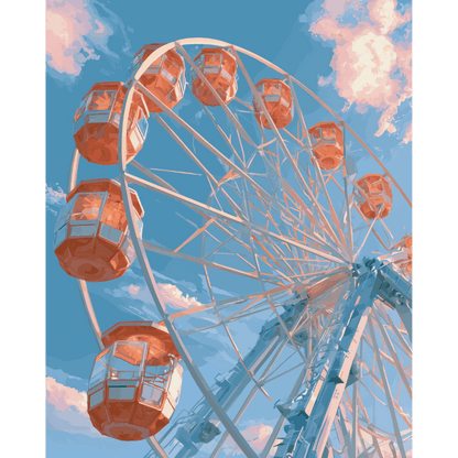 Malen nach Zahlen - Riesenrad-Träume - Malen nach Zahlen