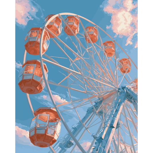 Malen nach Zahlen - Riesenrad-Träume - Malen nach Zahlen