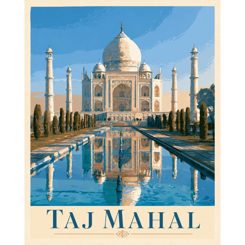 Malen nach Zahlen - Taj Mahal - Malen nach Zahlen