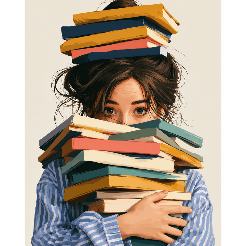 Malen nach Zahlen - Bücher-Besessenheit - Malen nach Zahlen
