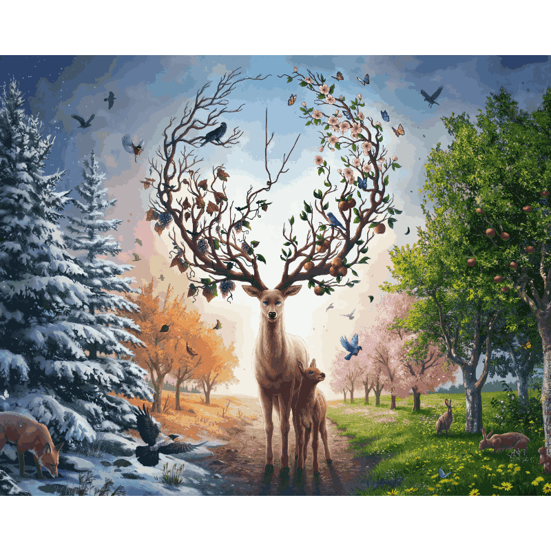 Malen nach Zahlen - Herald of Seasons - by jojoesart