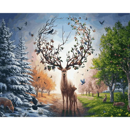 Malen nach Zahlen - Herald of Seasons - by jojoesart