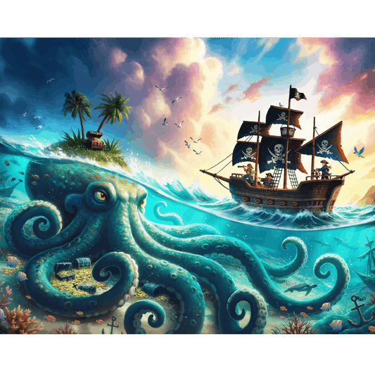 Malen nach Zahlen - Treasure Hunt - by jojoesart