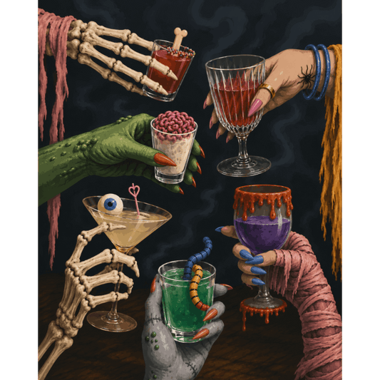 Malen nach Zahlen - Monster Happy Hour - Malen nach Zahlen
