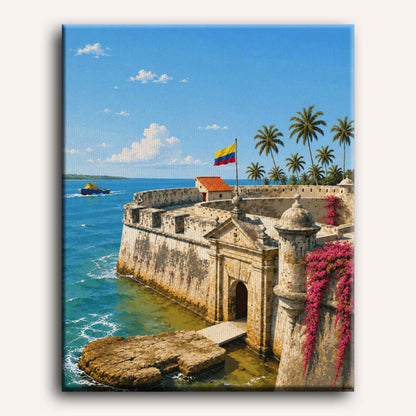 Malen nach Zahlen - Mauern von Cartagena