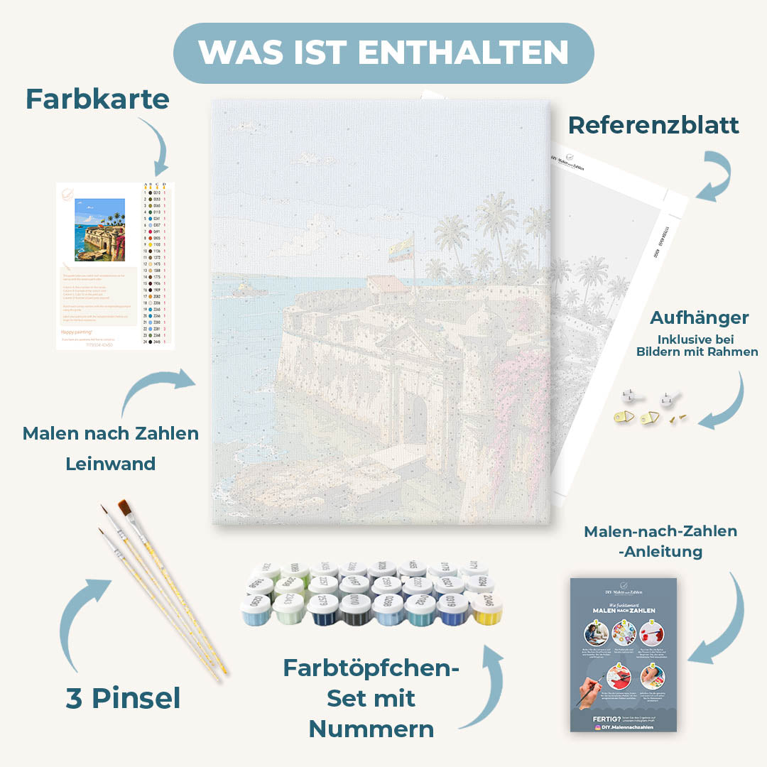 Malen nach Zahlen - Mauern von Cartagena