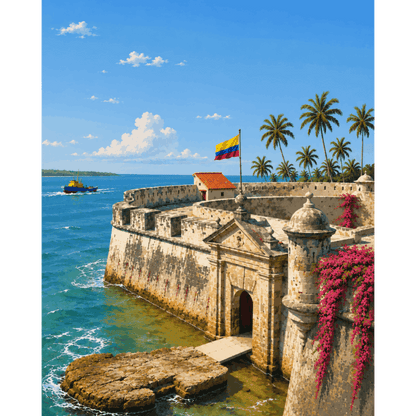 Malen nach Zahlen - Mauern von Cartagena - Malen nach Zahlen