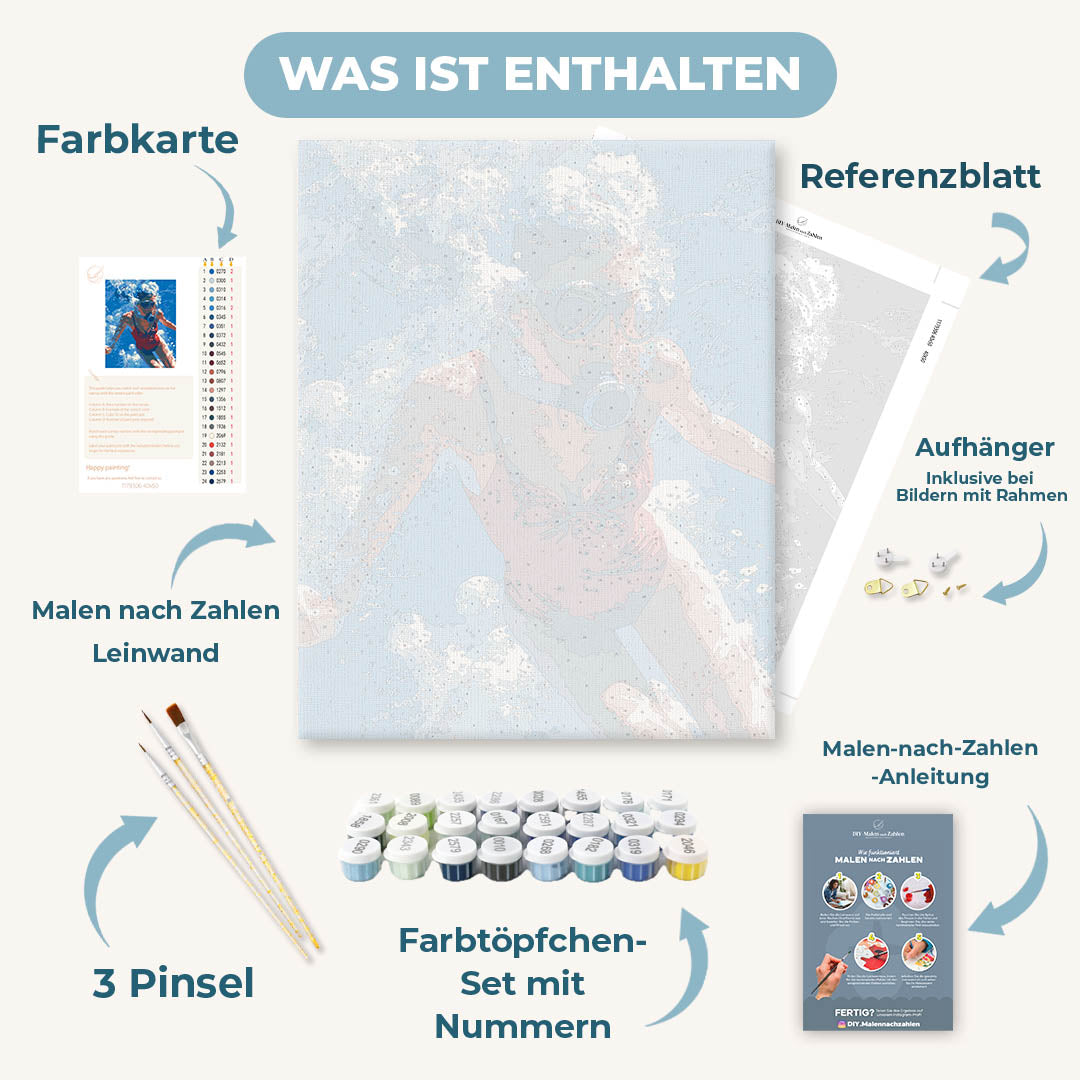 Malen nach Zahlen - Korallen-Atem