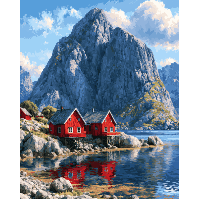 Malen nach Zahlen - Fjord-Rückzug - Malen nach Zahlen
