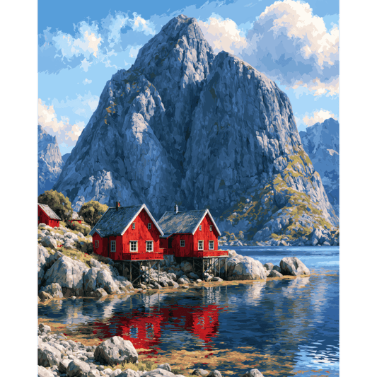 Malen nach Zahlen - Fjord-Rückzug - Malen nach Zahlen
