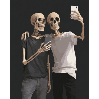 Malen nach Zahlen - Ewiges Selfie - Malen nach Zahlen