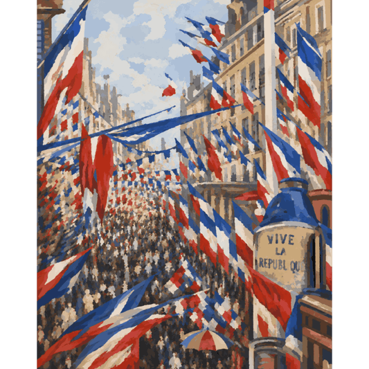 Malen nach Zahlen - La Rue Montorgueil à Paris – Monet - Malen nach Zahlen