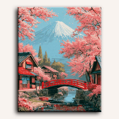 Malen nach Zahlen - Berg Fuji