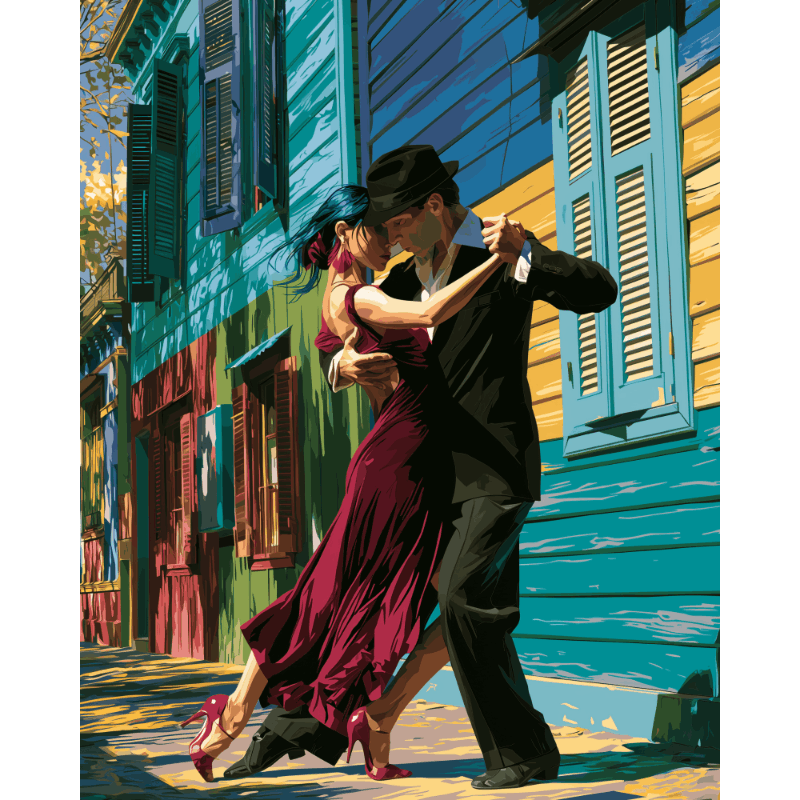 Malen nach Zahlen - Tango in Buenos Aires - Malen nach Zahlen