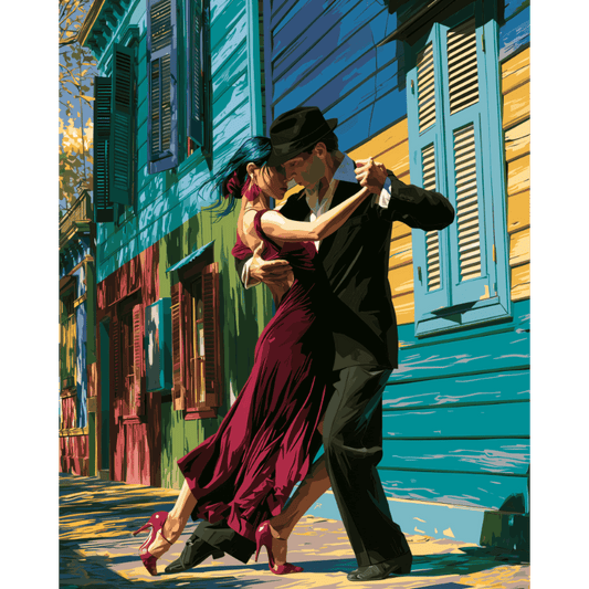Malen nach Zahlen - Tango in Buenos Aires - Malen nach Zahlen