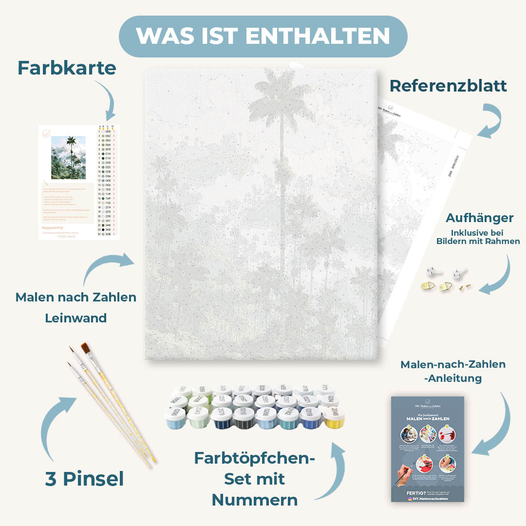 Malen nach Zahlen - Wachspalmen