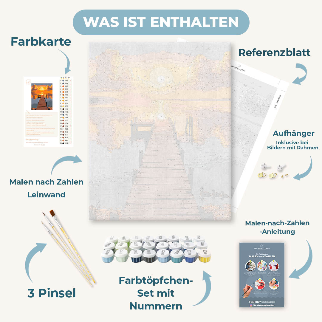 Malen nach Zahlen - Sonnenuntergangs-Serenität