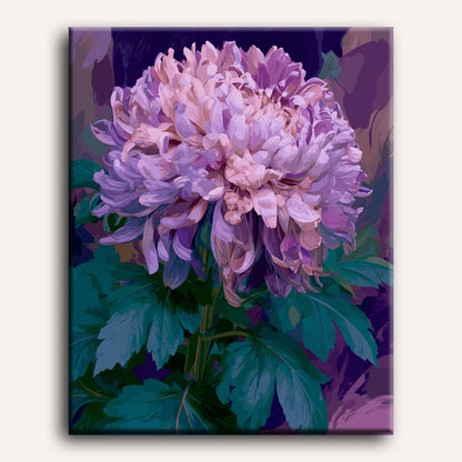 Malen nach Zahlen - Lavendel-Chrysantheme