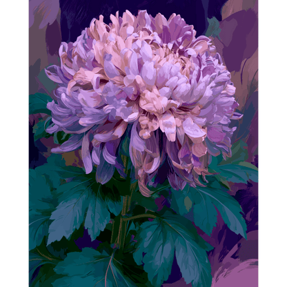 Malen nach Zahlen - Lavendel-Chrysantheme - Malen nach Zahlen