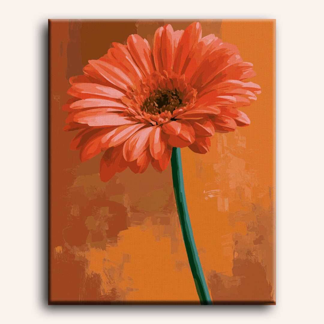 Malen nach Zahlen - Sonnenuntergangs-Gerbera