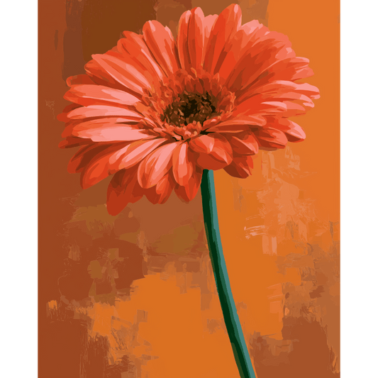 Malen nach Zahlen - Sonnenuntergangs-Gerbera - Malen nach Zahlen