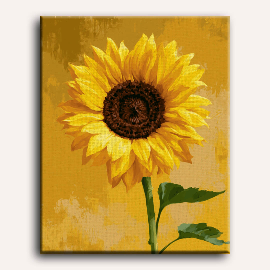 Malen nach Zahlen - Einzelne Sonnenblume
