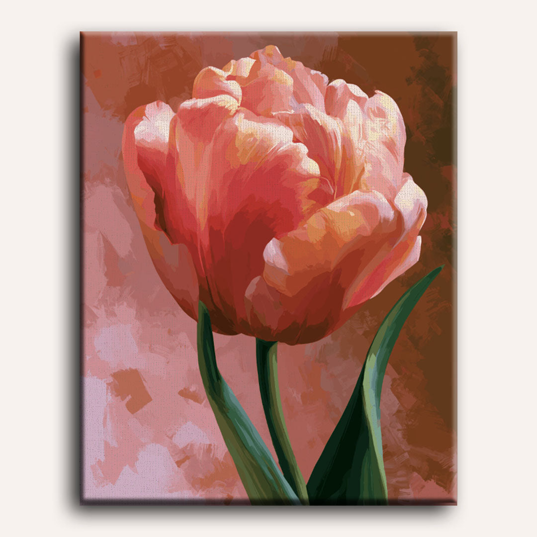 Malen nach Zahlen - Zartrosa Tulpe