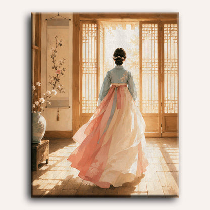 Malen nach Zahlen - Morgen im Hanbok