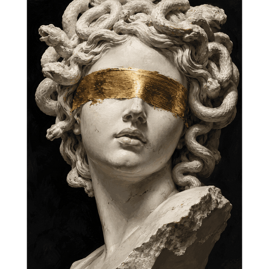 Malen nach Zahlen - Medusa mit verbundenen Augen - Malen nach Zahlen