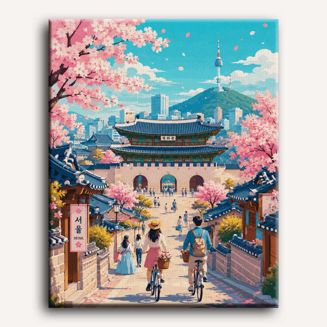 Malen nach Zahlen - Seoul in Blüte