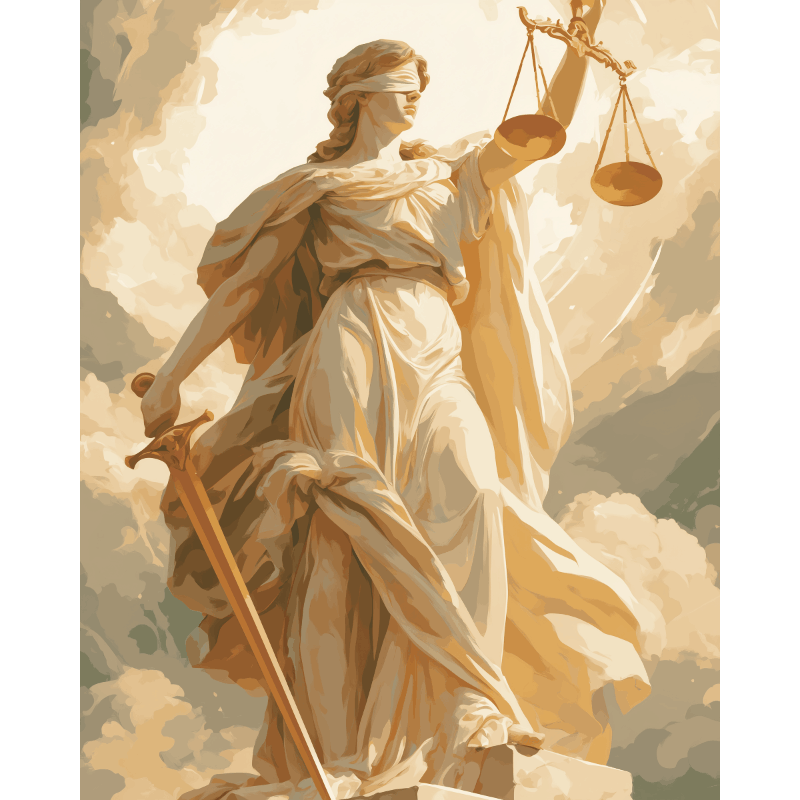 Malen nach Zahlen - Justitia - Malen nach Zahlen
