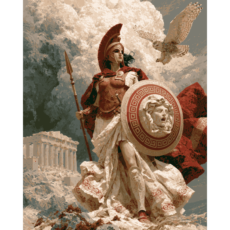 Malen nach Zahlen - Majestätische Athena - Malen nach Zahlen