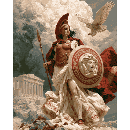 Malen nach Zahlen - Majestätische Athena - Malen nach Zahlen