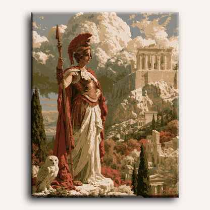 Malen nach Zahlen - Kriegerin Athena