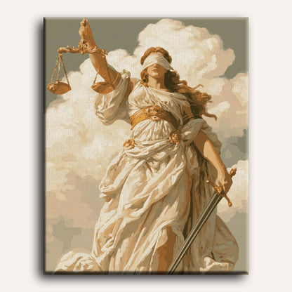 Malen nach Zahlen - Themis im Dienst