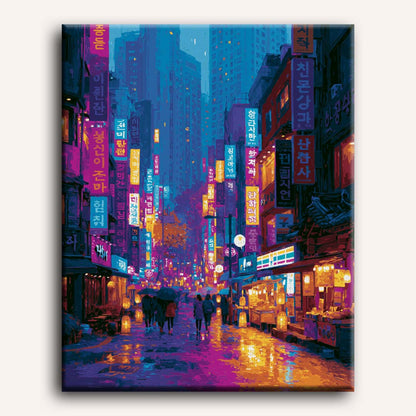 Malen nach Zahlen - Neon Seoul