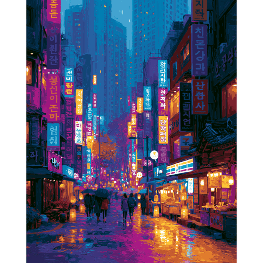 Malen nach Zahlen - Neon Seoul - Malen nach Zahlen
