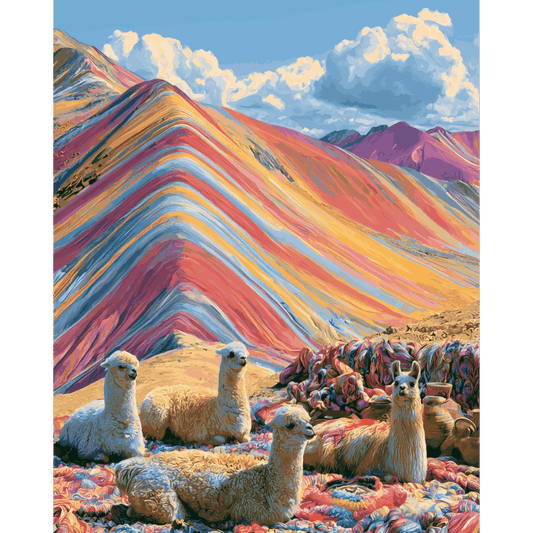 Malen nach Zahlen - Rainbow Mountain - Peru - Malen nach Zahlen