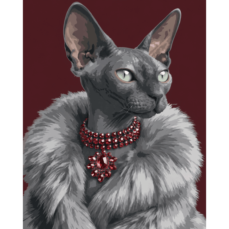 Malen nach Zahlen - Rubin-Sphynx - Malen nach Zahlen