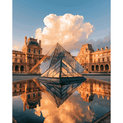 Malen nach Zahlen - Louvre-Leuchten - Malen nach Zahlen